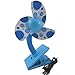 Produktbild USB Batterie Power Schaum Blade Clip Style Mini Handy Fan blau