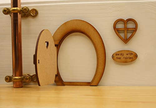 Kleine magische Öffnung Fairy Tür. Runde dreidimensionale Fairy Tür. Hölzerne Selbstmontage Handwerkskit - 5
