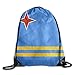 Produktbild FAFANIQ Aruba Flag Gym Beam Port Drawstring Shoulder Travel Canvas Backpack Bag