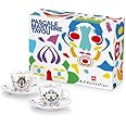illy Porcelain Espresso Cups, Pascale Marthine Tayou Art Collection, 2 Limited Edition Signed, 110 ml
