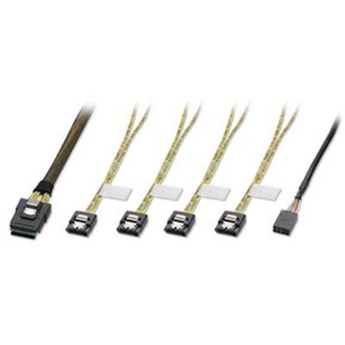 Preisvergleich Produktbild Lindy Mini-SAS zu 4 x SATA Kabel, 1 m