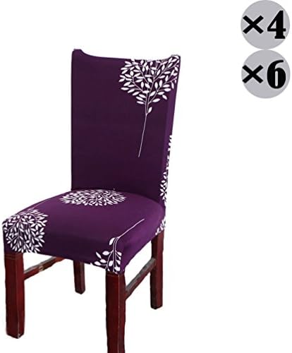 Zedear Super Fit Stretch Removable Washable Chair Protector Cover Seat Slipcover Set of (love, 6)