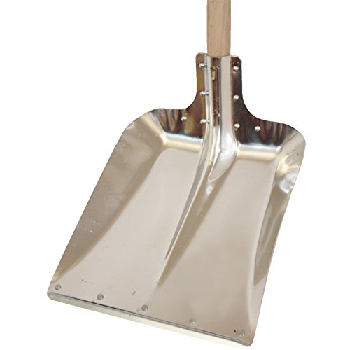 ALU-PRO Randschaufel 38 x 38 cm Gr.9 mit Hartholzstiel 130 cm Schneeschaufel Alurandschaufel Aluschaufel Aluminiumschaufel Alustallschaufel Alufutterschaufel Futterschaufel Stallschaufel Aluschneeschaufel Schneeräumer Schneeschieber Aluschneeschieber - 2
