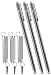 Produktbild Fenix – Set von 3 Silber XXL extra lange Stylus Pen [18,5 cm] Micro Knit Hybrid Faser Spitze inkl. 38,1 cm Lanyard für iPhone 5,5 C,/+, iPads, Samsung Galaxy S5, S6, Edge, Kindle Fire und vieles mehr