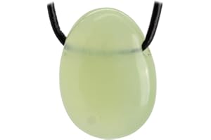 Budawi® Serpentin China Jade Trommelstein Anhänger Kettenanhänger