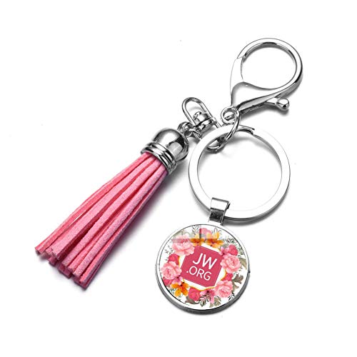 Preisvergleich Produktbild DCFVGB Erweiterte Schlüsselbund Jehovas Zeuge Auto Schlüsselanhänger Druck Glas Ausbuchtung Anhänger Schlüsselbund Schlüsselbund