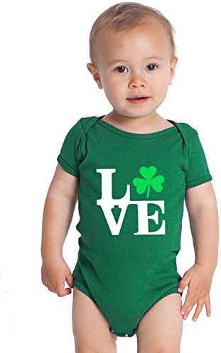 'Love Shamrock' Irish Green St Patrick's Day babygrow (3-6 months)