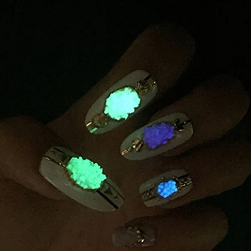 iDealhere Glitter Leuchtende Nagel Tipps Dekoration Maniküre (7#) - 4