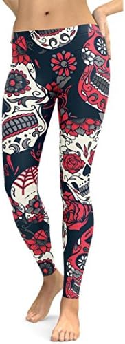 Yoga Pants Womens,BA Zha Ladies High Waist Gym Yoga Running Fitness Leggings Pants Workout Clothes Training Cropped Pants Fitness Bootleg Stretch Yoga Pants (XL, Red)