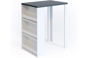 Vicco Stolik barowy, biały/antracytowy, 57 x 80 cm