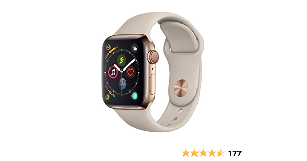 Apple Watch Series 4 GPS + Cellular, 40mm Edelstahlgehäuse,Gold, mit Stone  Sport Band : Amazon.de: Elektronik \u0026 Foto