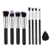 Produktbild 8pcs Make-up Pinselset & Gesichtsschwamm, Omorc Professioneller Kosmetik Set Satz Synthetisches Haar Pinselset Anzüge-Silber