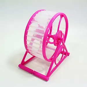 12.5 cm Jumbo Running Cum Jogging Cum Exercise Wheel for Hamster / Dwarf / Gerbil / Mice / Mouse (Pink)