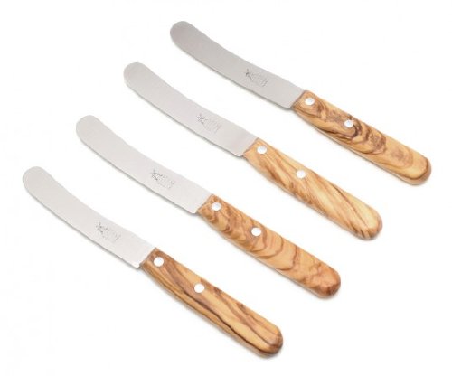 Windmühlenmesser 4 Stk 'Buckels', Olive 118 mm, Olive