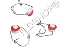 TLDSHOP® Tappo meccanico con guarnizione per la chiusura ermetica di bottiglie in vetro - Tappo Puff PZ 10