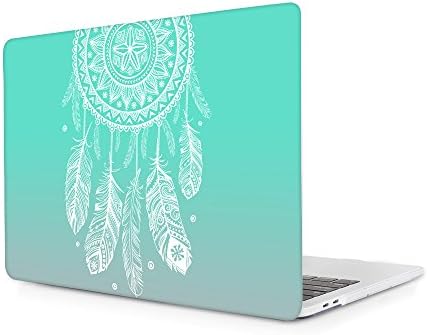 Redlai Macbook Air 13 Case Models:A1466/A1369,Clear Transparent Print Image Hard Case for Macbook Air 13,Dream catcher Gradient green