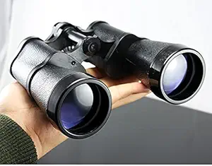 Pullox 10x50 mm HD All Metal Non Slippery Military Use Binoculars for neture Watcing and Sports (Black)