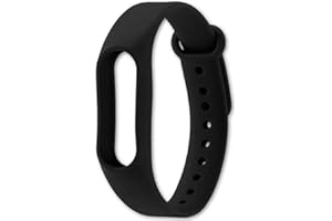 Awinner Kolorowe wodoodporne paski zastępcze do Xiaomi Mi Band 2 Smart Miband 2nd (bez trackera aktywności) (3-czarne)