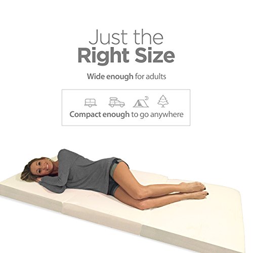 Milliard 15cm Thick Tri Folding Mattress/Tri Fold Guest Mattress with Ultra Soft Removable Cover with Non-Slip Bottom - Single (190cm x 90cm)