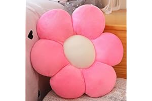 Morbuy Cojín de Peluche con Forma de Flor, Felpa Grueso Cojines para Sillas Cojín de Asiento, Nórdico Hogar Decorar para Oficina Sillas, Sofa, Rincón de Lectura, Habitación (A. Rosa,30x30cm)