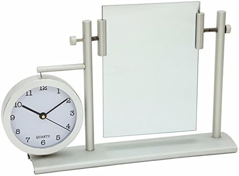 Aluminum Desktop Desktop Clock With Double Mirror Desktop Pendulum Set Clock Decoration