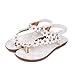 Produktbild Tomatoa Damen Sandale, Sandalette, Sommerschuhe für die Modebewusste Frau Frauen Bohemian Strass Sandals Sommerschuhe (Weiß, 37)