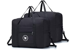 YOODI Bagage Cabine 45x36x20 Easyjet Sac de Voyage Sac Cabine Avion Pliable Valise Cabine Bagage Cabine Bagag Sac de Sport Sac Weekend Duffel Sacs Camping Pliant Organisateur (2 pièces)