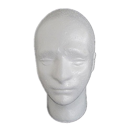 Face Like White Male Foam Head Display Wig Hats Holder Model