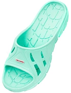AQUA-SPEED Badeschuhe Badelatschen Schwimmbadschuhe für Kinder und Erwachsene Alabama