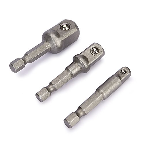 LESOLEIL Stecknuss Adapter Schraubenschlussel Adapter Handwerkzeuge Reparatur Werkzeuge Adapter Sechskant auf 1/4″, /1/2″, /3/8″ - 2