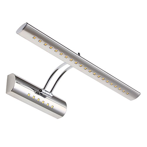 Espejo luces delanteras- LED 5050 SMD Espejo de acero inoxidable Lámpara frontal Dormitorio Cuarto de baño Lavarropa Espejo Armario Luces 5W -Home Decor ( Color : Positive white light )