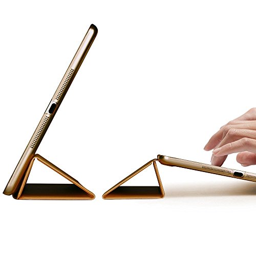 iPad Mini Hülle, ESR® Yippee Series Auto Aufwachen / Schlaf Funktion PU Ledertasche mit Durchschaubar Rückseite Abdeckung Schutzhülle für iPad mini 3/2/1 (Braun) - 5