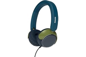 Philips TAK2000CT 2000-Serie mit kabelgebundenem ohraufliegendem Kopfhörer für Kinder, lautstärkenbegrenzt, Audio-Sharing, 3,5 mm und USB-C-Kabel im Lieferumfang inbegriffen – Crystal Teal