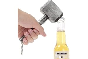 JUVEL Thor's Hammer Bottle Opener - para Bar/Decoración del hogar y Marvel Lovers y Beer Lovers - Fin del Juego y Regalo de Infinity War (Plata)