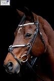 trense wb weiß unterlegt Butterweiches Leder Deister Mexikanisch Super Glitzer / Strass Leder Schwarz Reithalfter VB WB X Full Springen Zaum (WB)