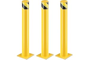 FRUYYZL Paletto per dissuasore, 91 cm Barriera Parcheggio per Parcheggio, Pilona Giallo Cepos Parcheggio per Pianificazione stradale (Φ11.4cm, 3pcs)