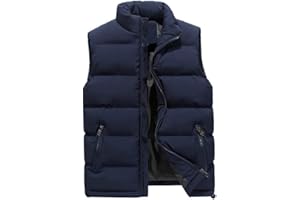 ANYUA Mens Body Warmers Gilet Jacket Coat Vest Packable Ultralight Zipper Pockets