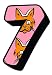 Cat Number 7 Sticker For House Door / Wheelie Bin / Dustbin - Choose Number