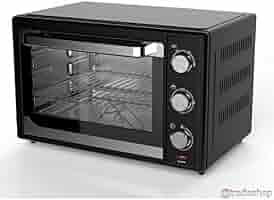 FORNO ELETTRICO VENTILATO DA 35 LITRI 1700 W FORNETTO NERO CON TIMER  SINOTECH : Amazon.it: Elettronica