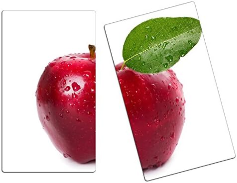 Hob Cover Chopping Board Red Apple Splash Guard HA36236634, Set 2 Panels (2 x 30x52 cm)