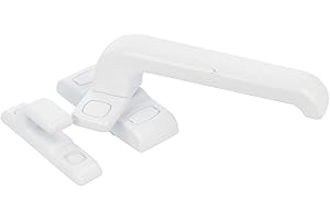 Amig - Manilla de Bloqueo para Puertas y Ventanas Mod. GAMMA - 122 x 70 mm - Roseta - Derecha - Puertas de Interior y Ventanas - Sin Cuadradillo - Aluminio Blanco