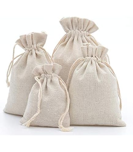 Lot De 100 Sacs En Mousseline De Coton BELLE VOUS - 10 X 15 Cm, Cordon De Serrage, Réutilisables, Biodégradables