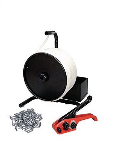 Preisvergleich Produktbild Umreifungsset f.13mm Kunststoffband mit Bandspanner / Verschlussschnallen / PES-Band