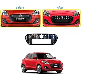 Car GTR Style Front Grill Chrome Plated for Maruti Swift (2018 - Present)