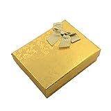 NBEADS 24 Stück Schmuck-Geschenkboxen aus Papier für Schmuckauslagen, Ringe, kleine Uhren, Halsketten, Ohrringe, Armband. Geschenkverpackungsbox, 8,4 x 5,3 x 2,7 cm gold