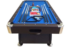 SIMBA SRL Table Billard Americain Table de Billard – 8 Pieds Vintage Blue