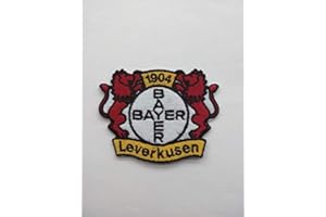 JINGTONGDA 2stk FC leverkusen Aufnäher Patch Football Fussball Soccer Club Iron on bügelbild aufbügler Badge