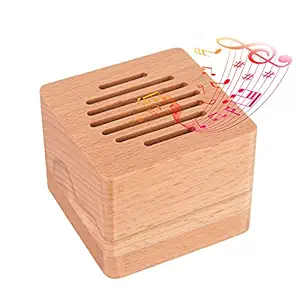 Wooden Music Box Minimalism Cube Musical Box Birthday Christmas Valentine's Day Gift(Melody: Kimiwo Nosete)