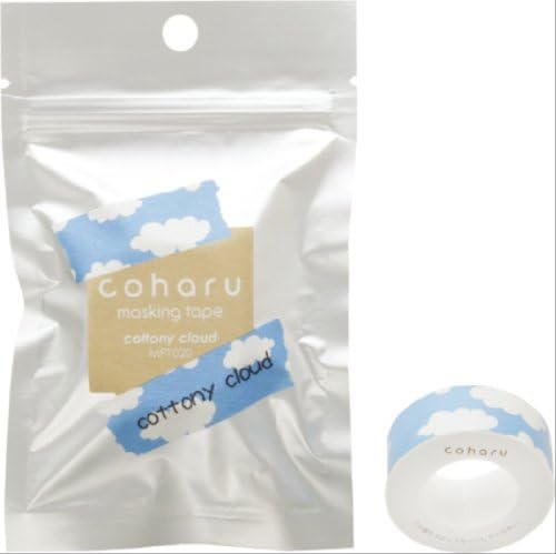 COHARU Thermal Paper Masking Tape, Cottony Cloud