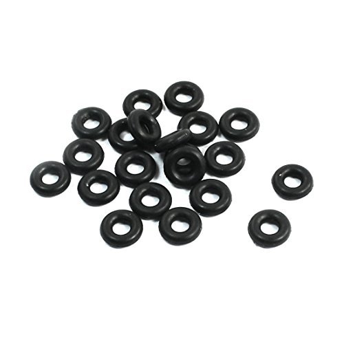 a14022100ux0148 Gummiöldichtung O-Ringe Dichtungen Scheiben (20 Stück), schwarz, 5mm x 2mm x 1,5mm - 2
